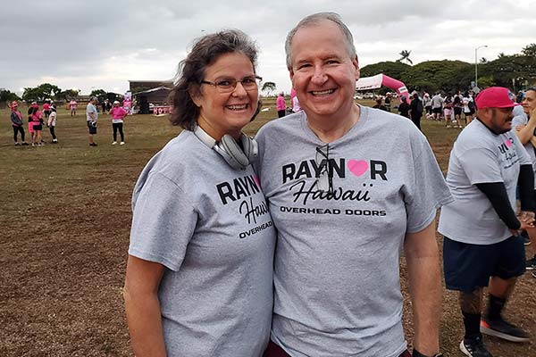 image of Raynor crewmembers at cancer walk